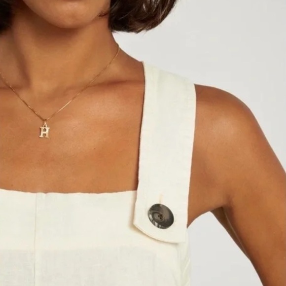 Everlane 100% Linen The Apron Linen Tank Top In Cream Canvas Size US 8 NWOT - Picture 5 of 13